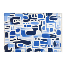 Load image into Gallery viewer, Blue Cream Area Rug
