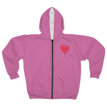 Load image into Gallery viewer, Love Yourself Unisex Zip Hoodie - Pink
