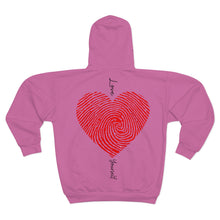 Load image into Gallery viewer, Love Yourself Unisex Zip Hoodie - Pink
