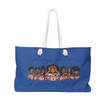 Load image into Gallery viewer, God Says You Are - Weekender Bag - Blue
