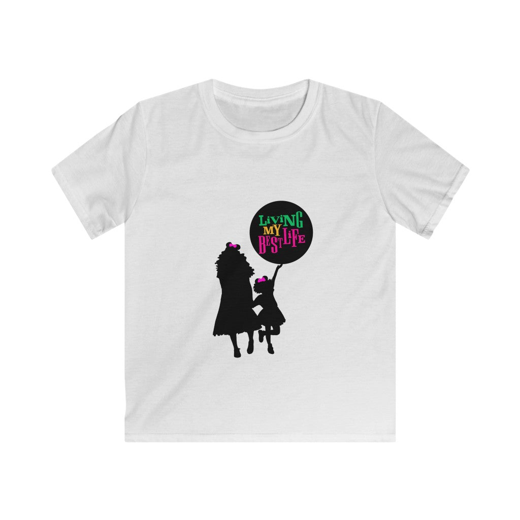 Living My Best Life Balloon - Kids Softstyle Tee