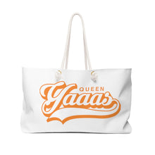 Load image into Gallery viewer, Yaaas Queen Front &amp; Back Weekender Bag - White
