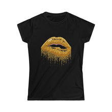 Load image into Gallery viewer, Gold Glitter Lips - Women&#39;s Softstyle Tee
