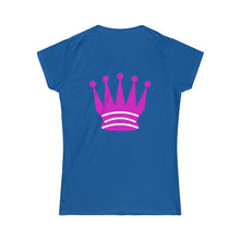 Load image into Gallery viewer, Black Queen Front &amp; Back- Women&#39;s Softstyle Tee
