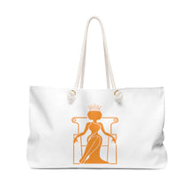 Load image into Gallery viewer, Yaaas Queen Front &amp; Back Weekender Bag - White
