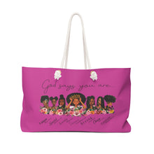 Load image into Gallery viewer, God Says You Are - Weekender Bag - Purple
