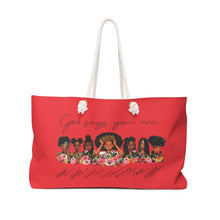 Load image into Gallery viewer, God Says You Are - Weekender Bag - Red
