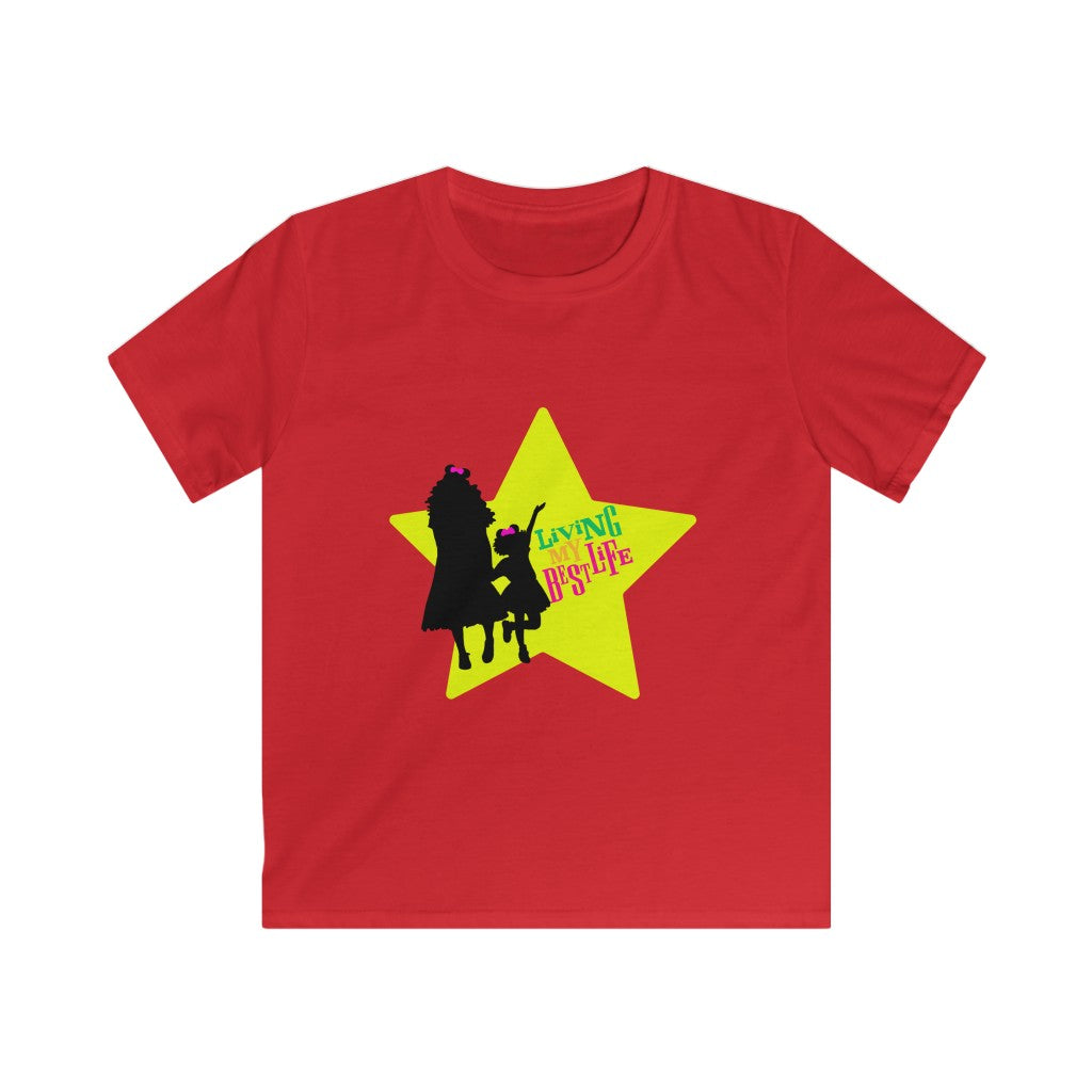 Living My Best Life Star- Kids Softstyle Tee