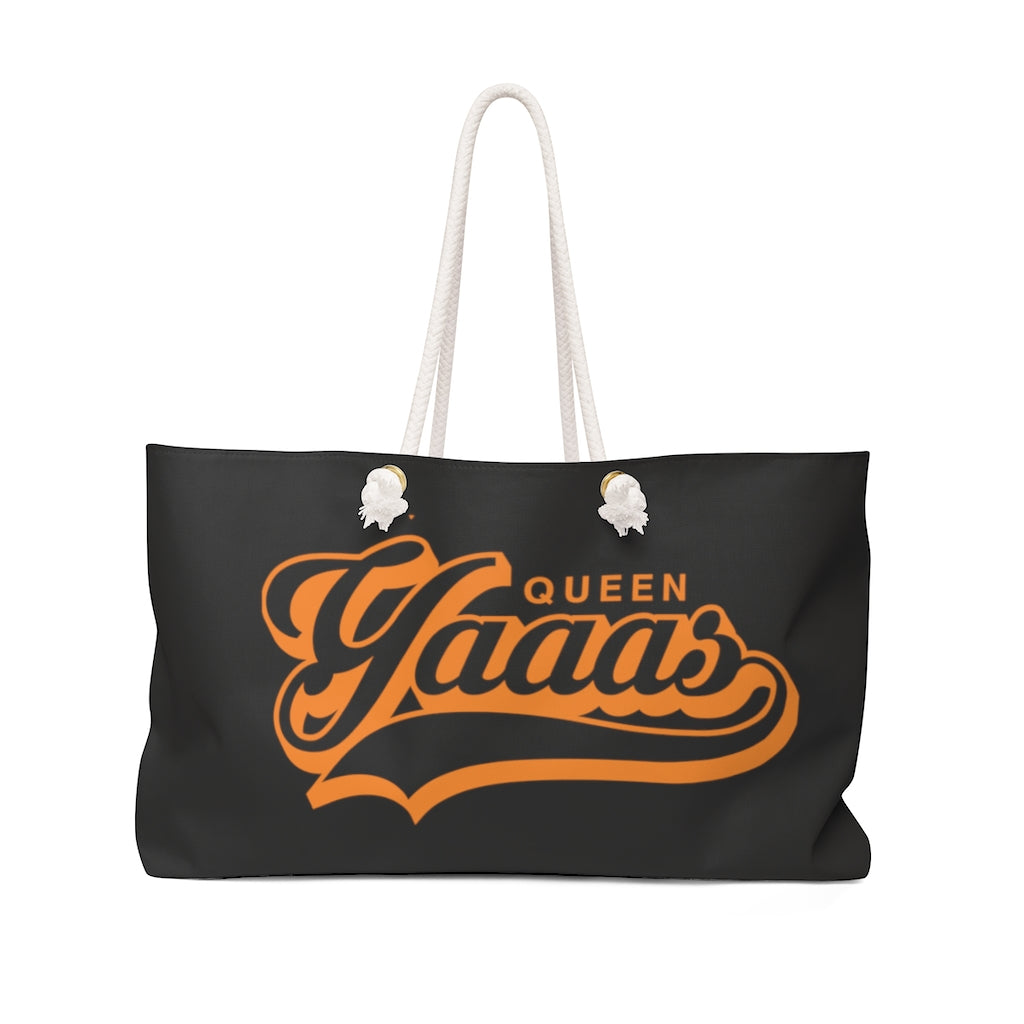 Yass Queen Front & Back Weekender Bag - Black