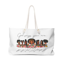 Load image into Gallery viewer, God Says You Are - Weekender Bag - Blue
